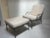 Mid-Century Modern Vintage Lounge Chairs and Ottoman Set of 3 Pieces - Attributed to Brown Jordan Calcutta For Sale - Image 3 of 10