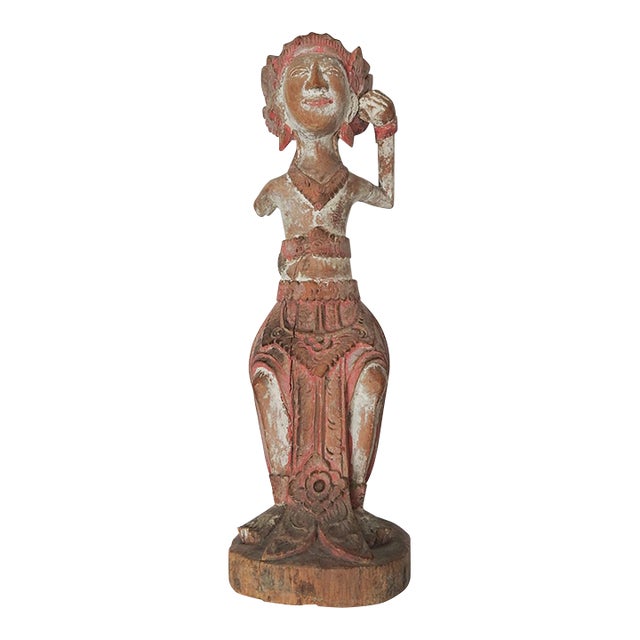 Late 19th Century Hand Carved Sculpture Southeast Asia Figure For Sale