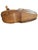 Vintage Hand-Carved Solid Wood Shoe Wine Bottle Holder With Tropical Motif For Sale - Image 9 of 11