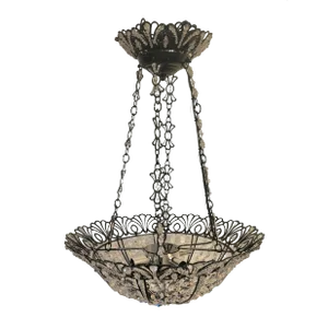 Schonbek Swarovski Tiara Black Art Deco 7 Light Hanging Chandelier Fixture