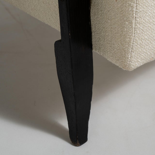 Wood Pair of Art Deco Upholstered Armchairs, Antique, France, Circa 1940 For Sale - Image 7 of 12