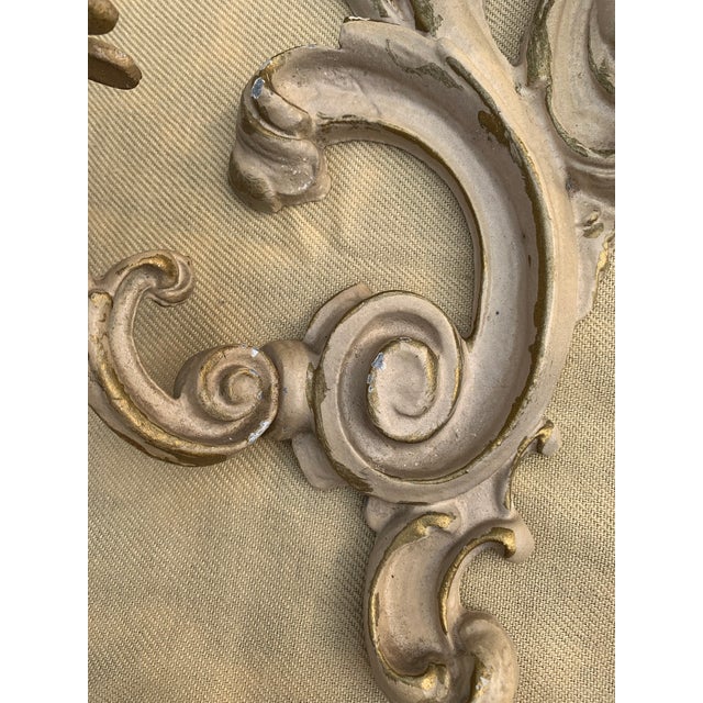 Cream Brass Candle Sconces - a Pair For Sale - Image 8 of 10