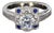 Mid 20th Century 14k White Gold Ring Mounting With a 6.1mm Size Center Stone - Size 5.75 For Sale