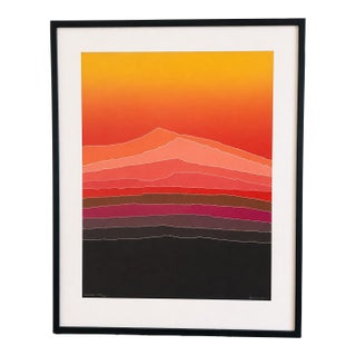 1970s Arthur Secunda "Sunset" Limited Edition Framed Serigraph For Sale