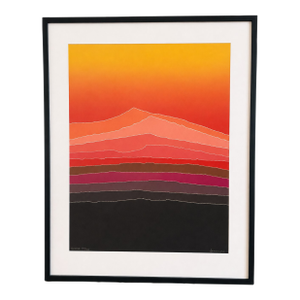 1970s Arthur Secunda "Sunset" Limited Edition Framed Serigraph