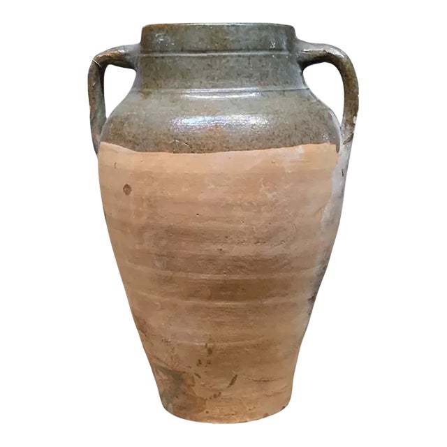 Vintage Turkish Terracotta Oil Jar For Sale