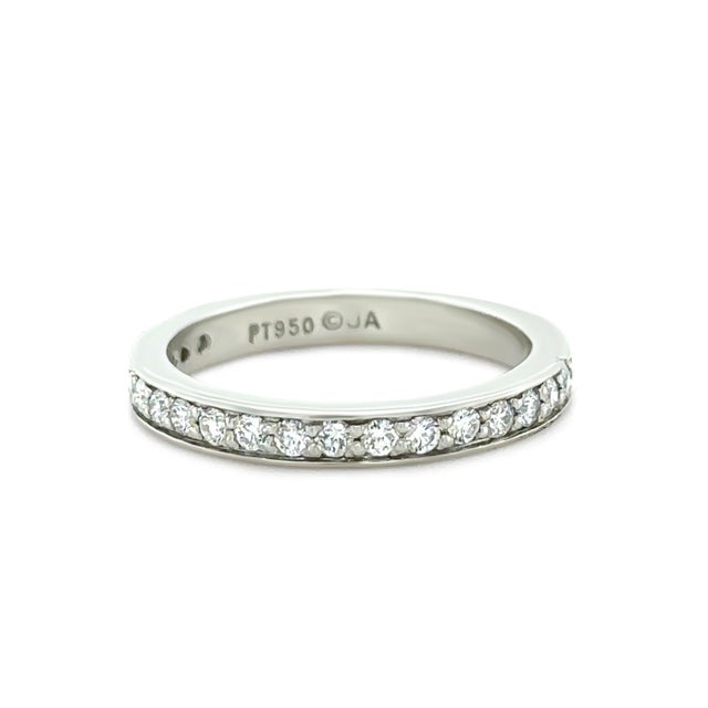 Contemporary James Allen Platinum Pave Diamond Wedding Band 0.42ct 4.48g, Size 6.25 For Sale - Image 3 of 7
