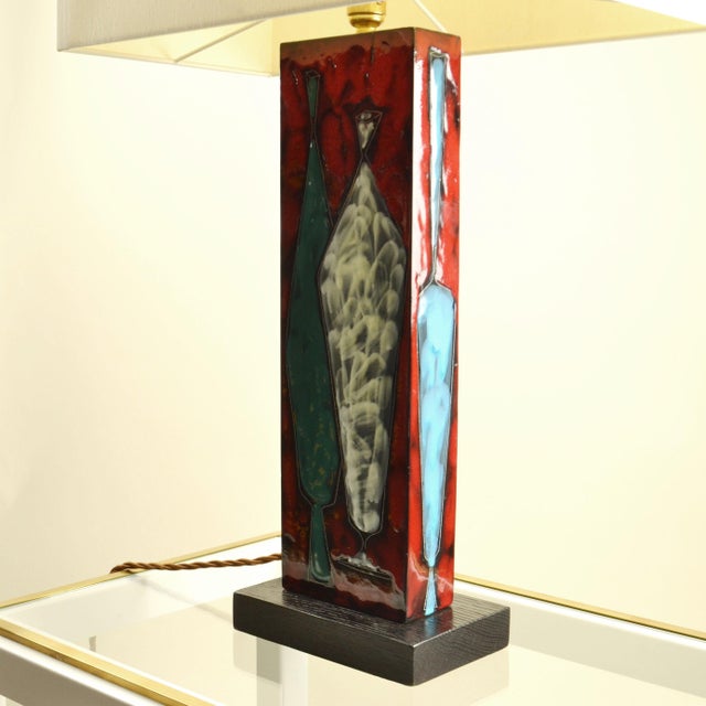 San Marino Ceramic Table Lamp, Italy, 1960s For Sale - Image 8 of 12