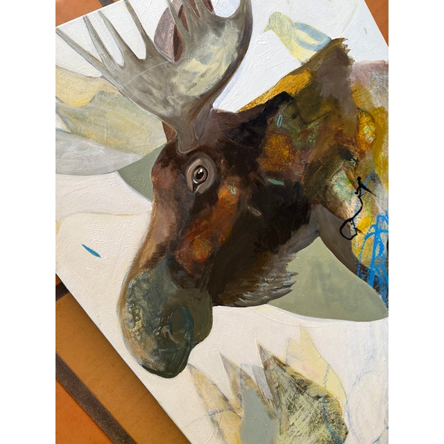 Coffee "Got Bark?" a Moose Painting by LWren Walraven For Sale - Image 8 of 10