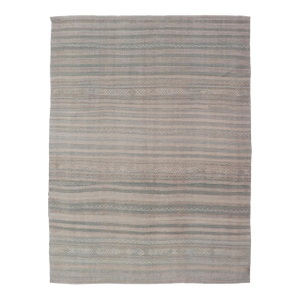 Vintage Turkish Kilim With Striped Flatweave Design in Soft Neutral Tones