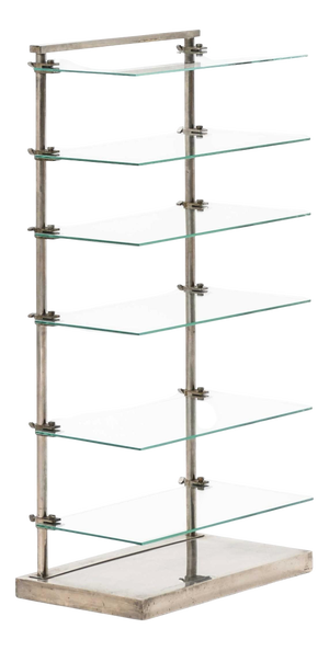 Shelf in Glass and Steel by A. Ravenel, 1940s