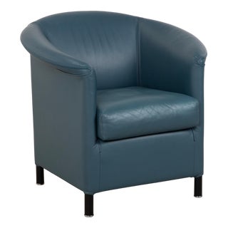 Chair in Blue Leather from Wittmann For Sale