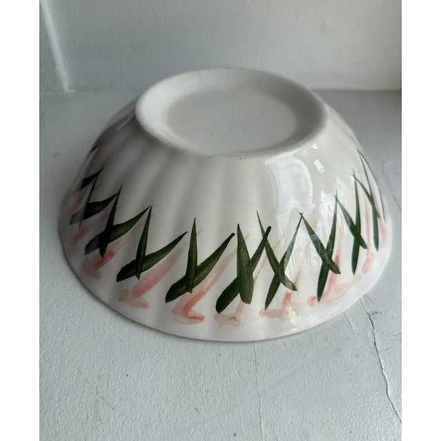 Ceramic Antique Italian Hand Painted Serving Bowl, Nove/Bassano Faience Floral, Early 20th Century Italy For Sale - Image 7 of 8
