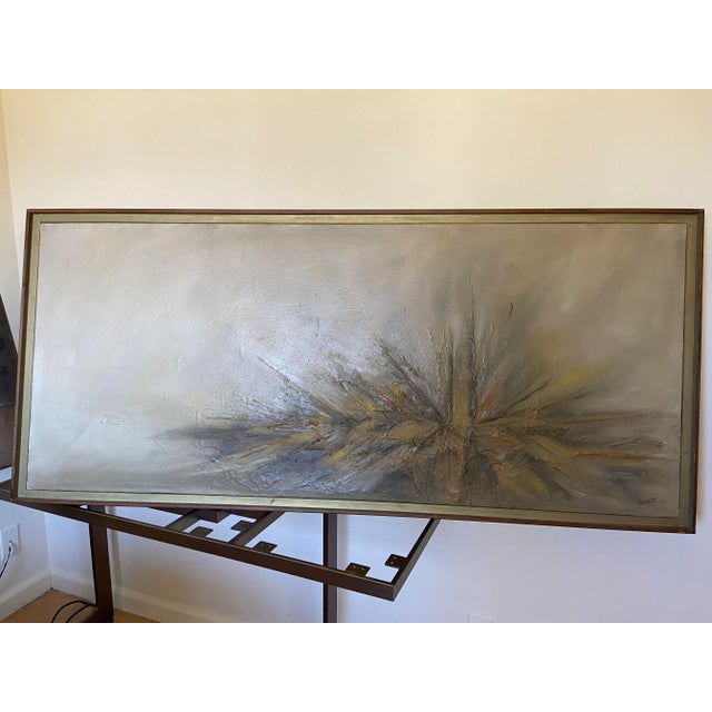 1970s Abstract Expressionist Oil Painting Signed Barlett, Framed For Sale - Image 11 of 12