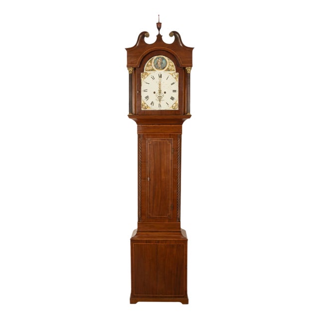 Antique 8 Day Tall Case Grandfather Clock Automaton Andrew Rich Bridgewater 1820 For Sale