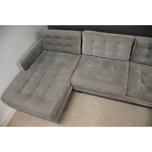 Mid-Century Modern Large 140” Modern Grey Sectional Sofa For Sale - Image 3 of 11
