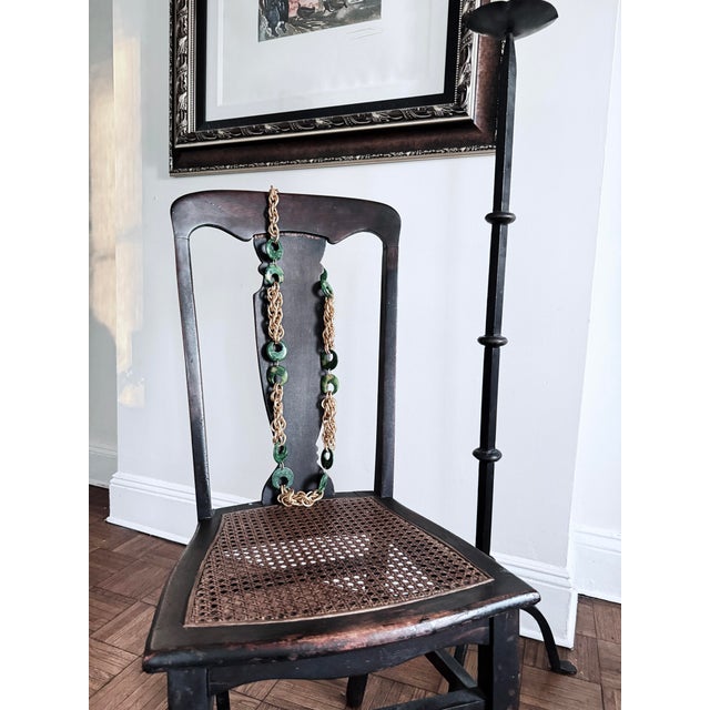 Black Antique Wrought Iron Floor Candlestand / Torchere, Gothic Revival, C. 1880–1920 For Sale - Image 8 of 9