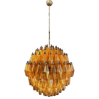 Spherical Poliedri Candelier in Murano Glass, 1990s For Sale