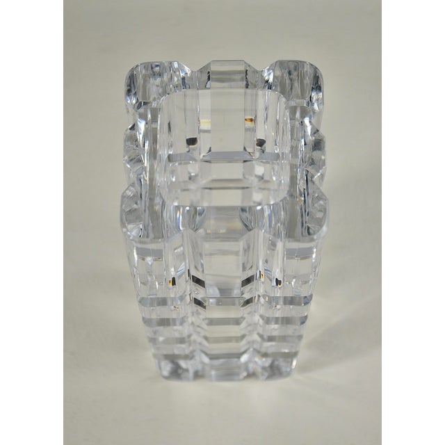 1950s Mid-Century Modern Crystal Faceted Vase by Sven Palmqvist for Orrefors, Sweden, 1950s For Sale - Image 5 of 11