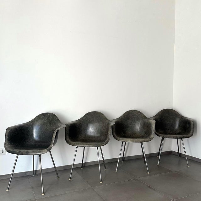 Plastic Dax Lounge Chairs by Charles and Ray Eames for Herman Miller, 1950s, Set of 4 For Sale - Image 7 of 13