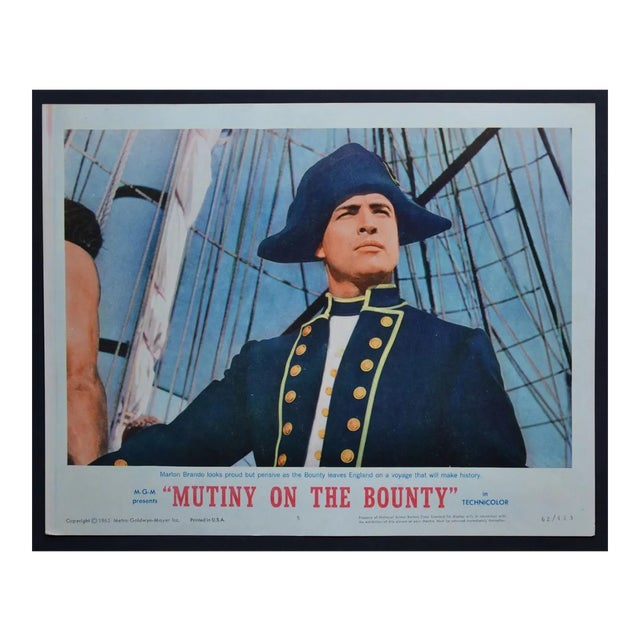 Mutiny on the Bounty Original American Lobby Card of the Movie, USA, 1962 For Sale