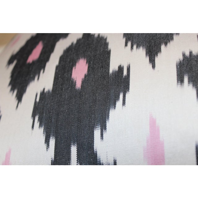 Textile Contemporary Silk Ikat Bohemian Throw Pillow For Sale - Image 7 of 9