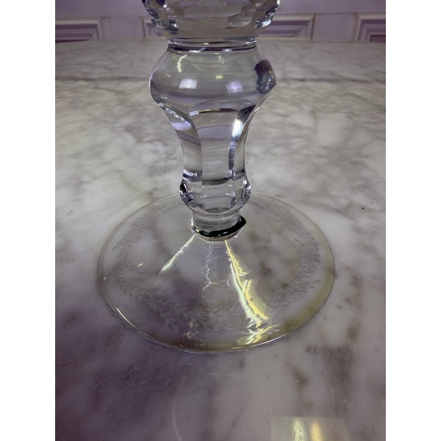 1990s Elegant Modern Russian Crystal Peacock Goblet by Gran Saint Petersburg For Sale - Image 5 of 7