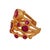 Contemporary Cleopatra Ruby & Gold Adjustable Statement Ring For Sale - Image 3 of 8