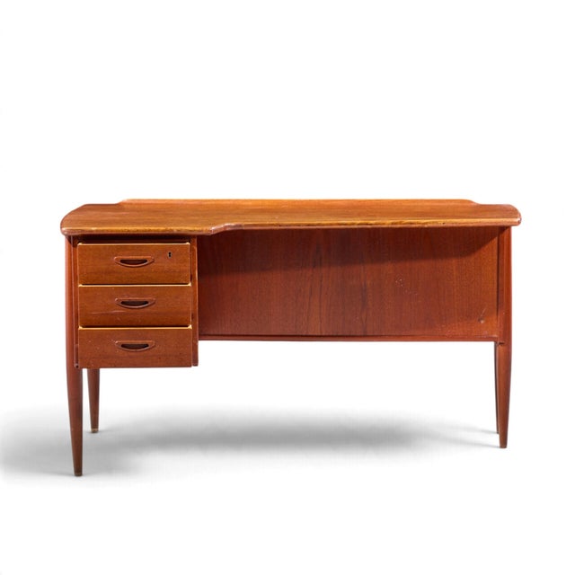 Göran Strand Mid Century Swedish Teak Boomerang Desk For Sale In Chicago - Image 6 of 10