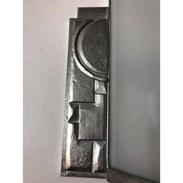 Art Deco Pair of Geometric French Art Deco Wall Sconces For Sale - Image 3 of 9