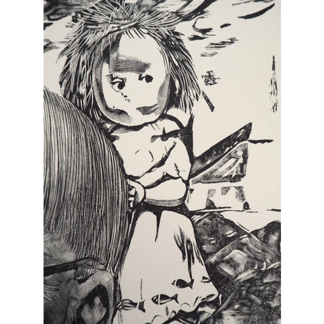 Léonard Tsuguharu Foujita, Self-Portrait, Woodcut For Sale - Image 5 of 7