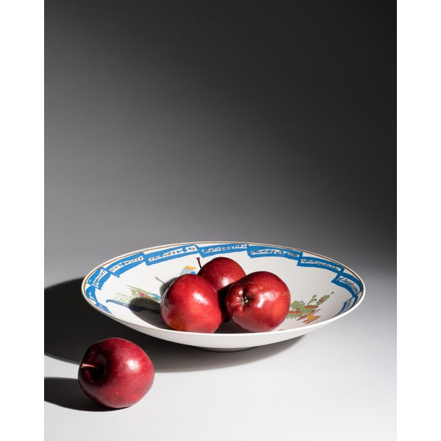 1990s Large Alta Mira Porcelain Wall Plate by Gilbert Portanier for Rosenthal, 1970s For Sale - Image 5 of 13