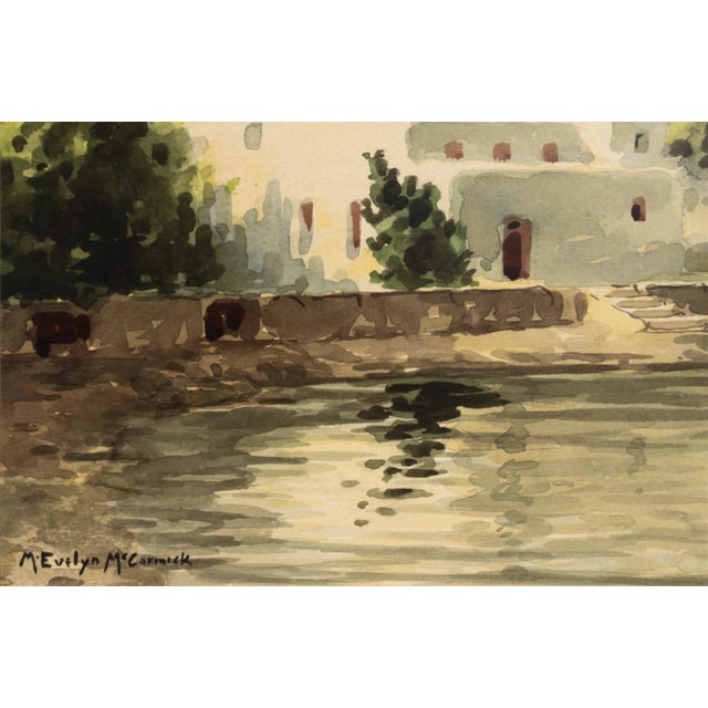 M. Evelyn McCormick (1862-1948) - Untitled Watercolor of Mykonos, Greece - Signed Impressionist Art For Sale - Image 4 of 7