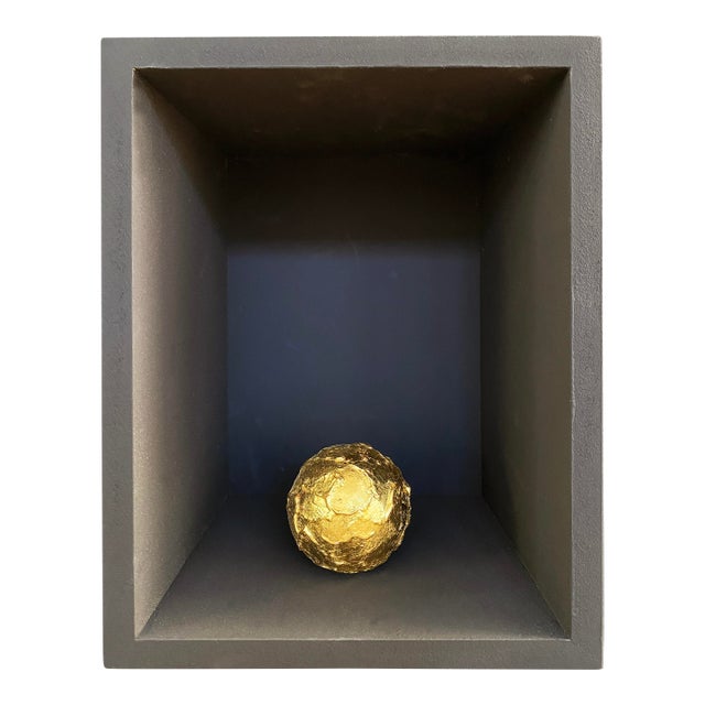 Chinese Papier-Mâché Golden Sphere For Sale