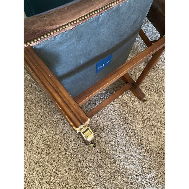 Ralph Lauren for Henredon Leather Executive / Library Chairs — Pair For Sale - Image 10 of 16