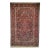 Vintage Persian Kashan Area Rug, Hand-Knotted Wool, Floral Pattern, Red & Navy, 5x7 For Sale