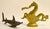 1950 Venetian Brass Gondola Mythical Seahorse Animal Sculpture Figurine Oar Lock For Sale - Image 12 of 15