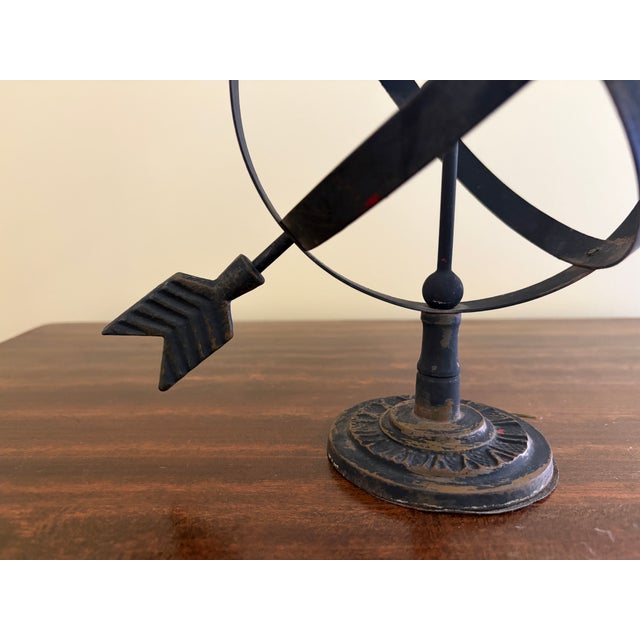 Late 20th Century Bronze Iron Armillary Globe Sculpture – Traditional Landscape & Garden Decor For Sale In South Bend - Image 6 of 10