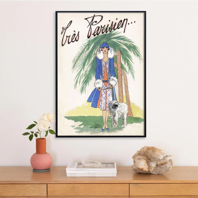 Reproduction Roaring Twenties French Fashion Print For Sale - Image 4 of 4