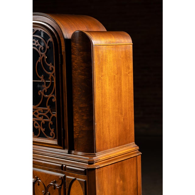 Vintage Rococo Revival Arched-Top Display Cabinet For Sale - Image 12 of 18