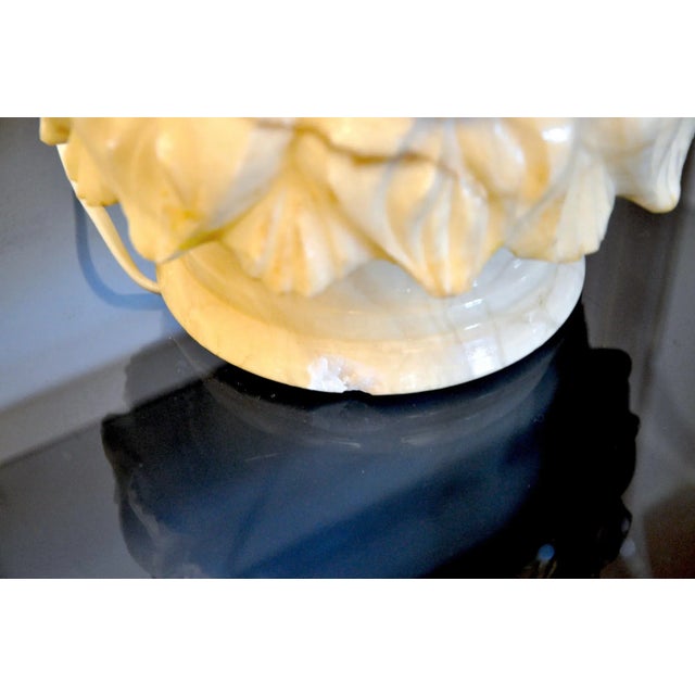 1970s Spanish Floral Manises Table Lamp, 1970s For Sale - Image 5 of 6