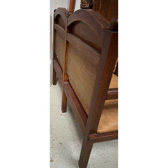 Art Deco 2-Seater Bench in Mahogany, 20th Century For Sale - Image 12 of 13