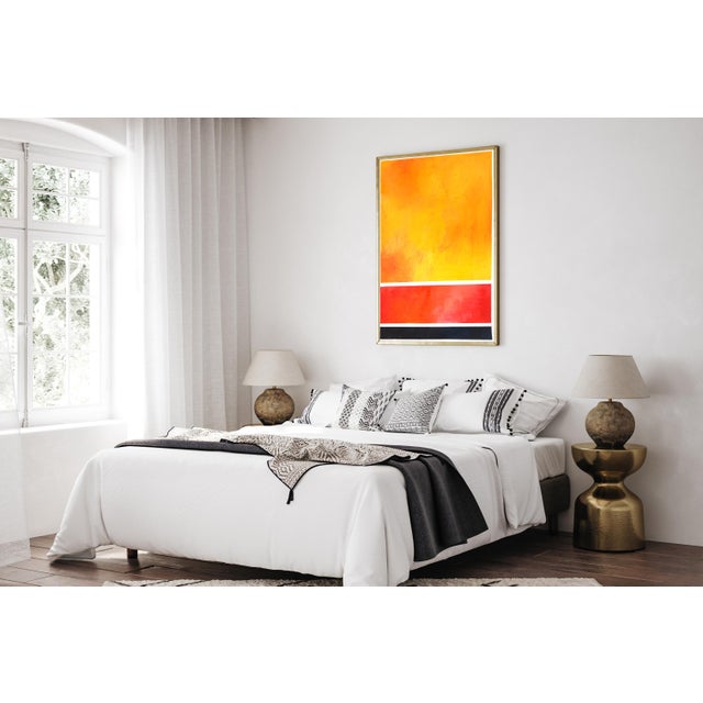 Abstract 2022 "Fields of Colors" Abstract Acrylic Painting on Watercolor Paper by Natalia Roman For Sale - Image 3 of 9