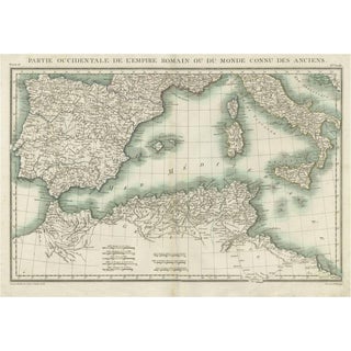 Iberian Peninsula and Mediterranean Map by Tardieu, 1802 For Sale
