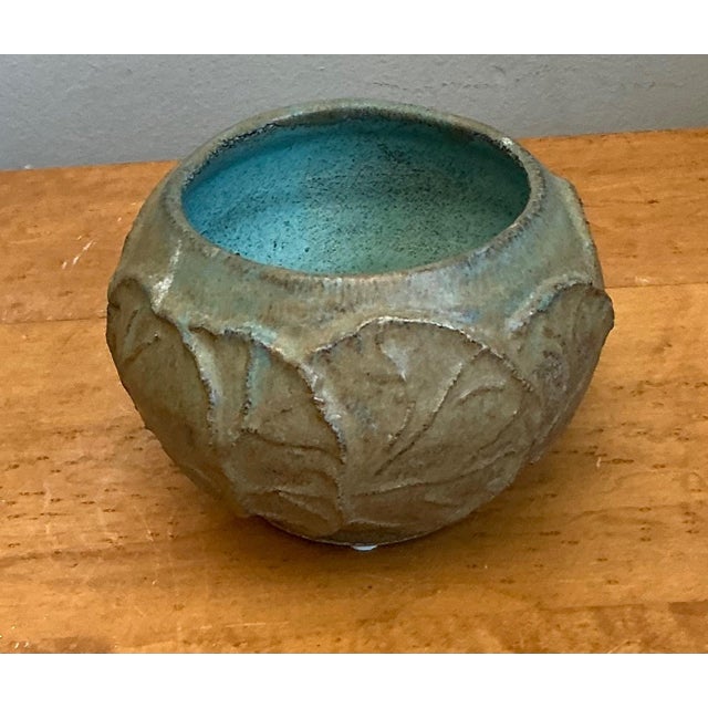 Vintage Lily Pad Motif Ceramic Bowl For Sale - Image 16 of 17