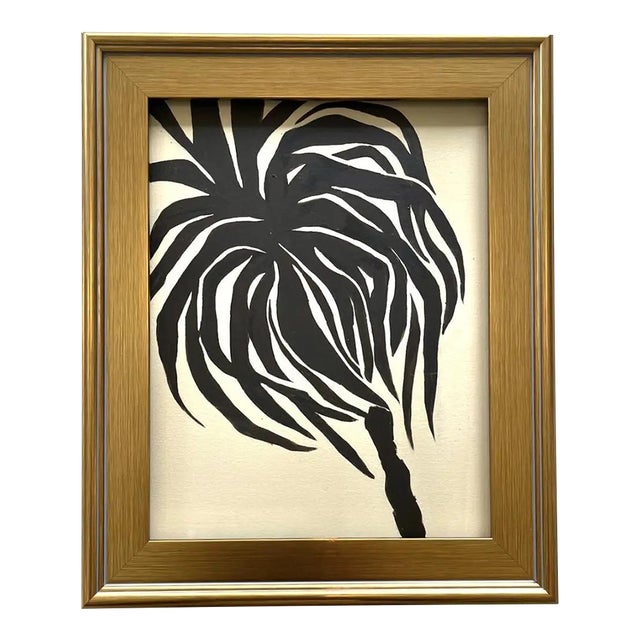 Contemporary Modern Palm Tree Painting by Bryan Boomershine, Framed For Sale