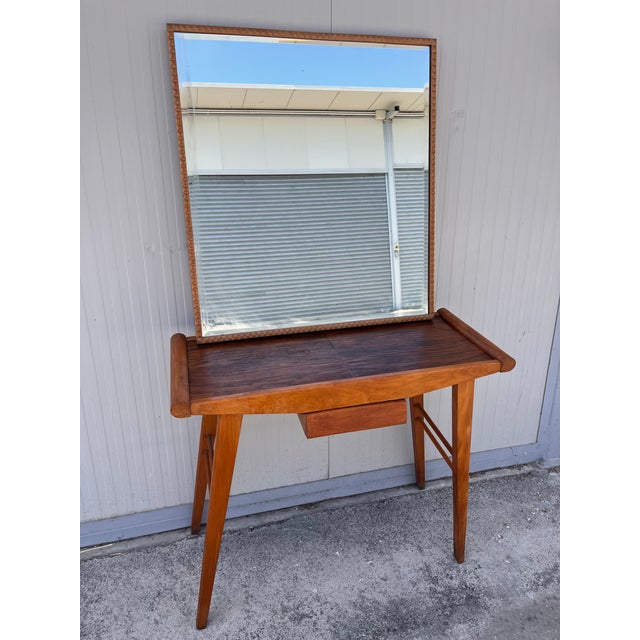 Vintage Console Table with Mirror, 1950s, Set of 2 For Sale - Image 9 of 16
