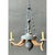 Vintage Horn Motif Metal Hanging Light For Sale In West Palm - Image 6 of 12