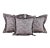 2020s Designer Vicki Payne Free Spirit Gray & Cream Modern Abstract "Feather" Pillow Covers- 3 Pieces For Sale - Image 5 of 5