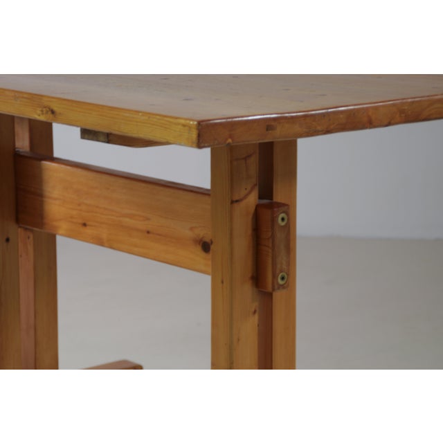 Vintage French Table in Pine with Extension, 1960s For Sale - Image 6 of 14